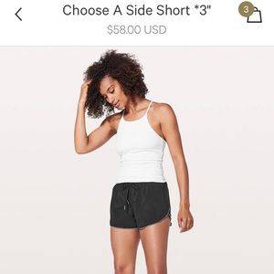Lululemon choose a side short